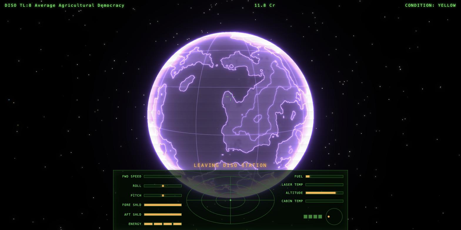 A procedurally generated planet rendered with shaders